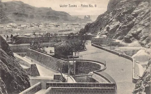 L380 Jemen Aden Wassertanks Vintage Postkarten