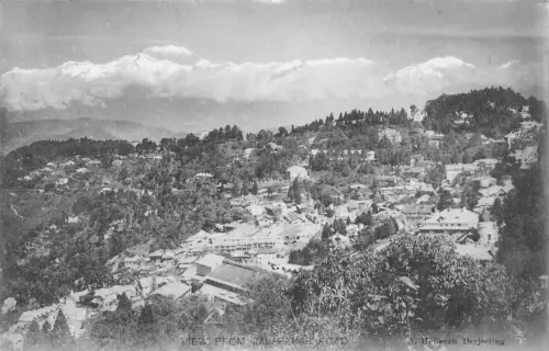L381 Indien Darjeeling von Jalapahar Straßenansicht Vintage Postkarte