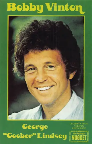 Amerikanischer Sänger Musiker Bobby Vinton George Goober Lindsey Postkarte C448