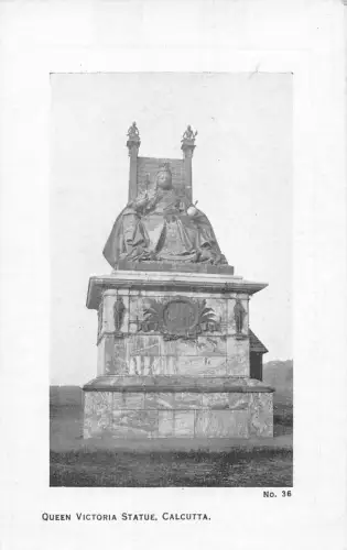 L376 Indien Queen Victoria Statue Kalkutta Vintage Postkarte
