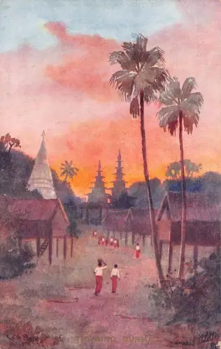 L255 Burma Myanmar Eine Szene in Tigyaing Postkarte