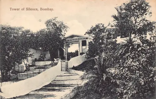 L378 Indien Turm der Stille Bombay Vintage Postkarte