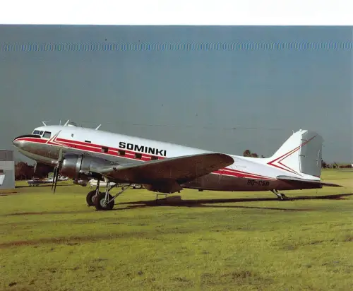 A156 Flugzeug Sominki Airline 9Q-CSN c/n25459 Rand Airport Südafrika Postkarte