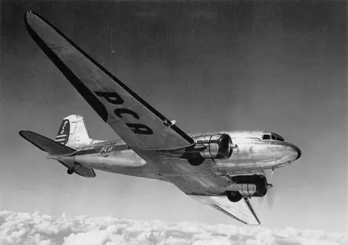 A156 Flugzeug Pennsylvania Central Airlines DC-3 NC33677 c/n 4132 Postkarte