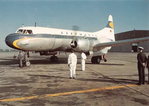 A156 Flugzeug Deutsche Lufthansa Airline Convair 440 Metropolitan Postkarte