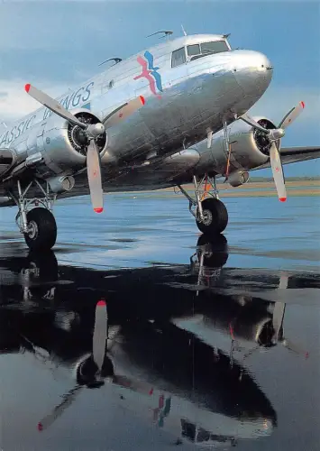 A155 Flugzeug Classic Wings D-CCCC am Lübeck Deutschland Flughafen Postkarte.