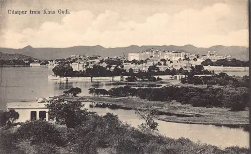 L378 Indien Udaipur aus Khas Oodi Panoramablick Vintage Postkarte