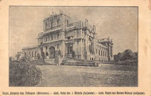 A152 Polen 1915 Lodz Schloss Freiherren Heinzel Juljanow 1. Weltkrieg Feldpostkarte