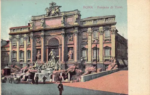 L257 Italien ROM - Fontana di Trevi. alte postkarte