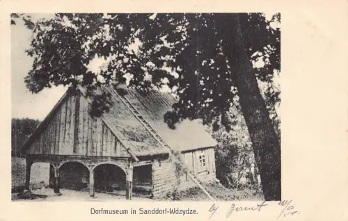 A163 Polen 1911 Wdzydze Kiszewskie Sanddorf-Wdzydze Dorfmuseum AK