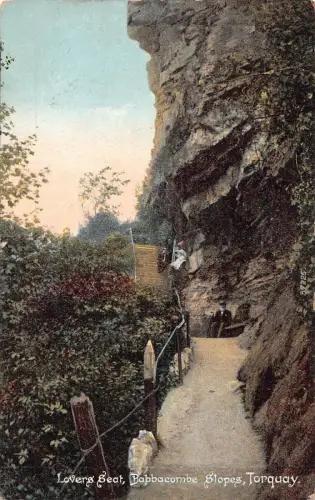 L233 England 1907 Liebhabersitz Babacombe Slopes Torquay Vintage Postkarte