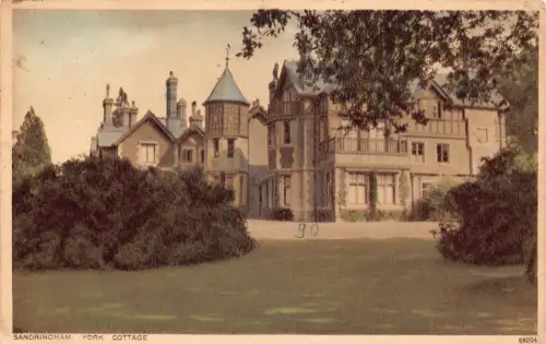 L238 England 1938 Sandringham York Cottage Vintage Postkarte
