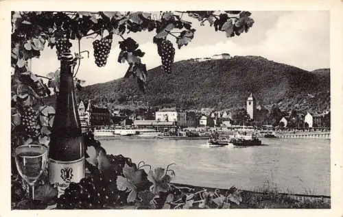 A139 Deutschland Königswinter a Rh Petersberg Weinflasche Trauben Weinberg AK