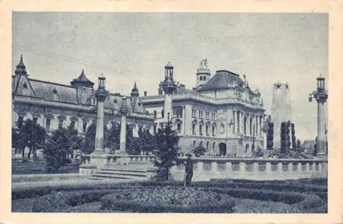 B299 Rumänien Vedere din Oradea Nagyvarad 1957 Piata Unirii Postkarte