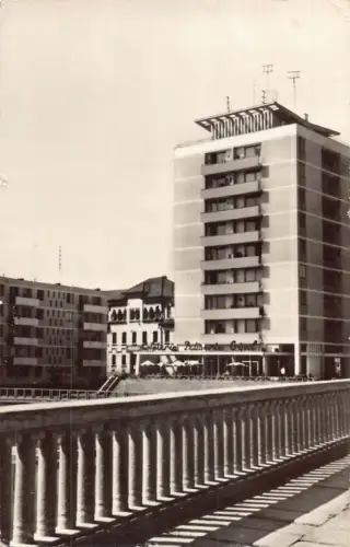 B299 Rumänien Oradea Nagyvarad Cofetarie Patiserie Crisul Bäckerei RPPC Postkarte