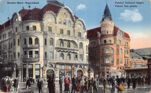 B300 Rumänien Oradea Nagyvarad Fekete Sas Palatul Vulturul Negru 1925 AK