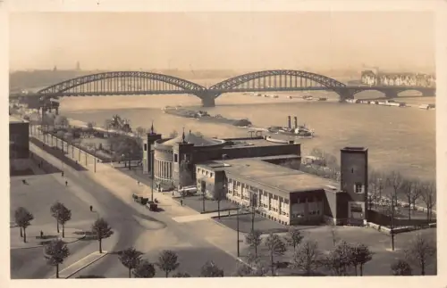 A131 Deutschland 1932 Düsseldorf Rheinterrassen Restaurant Rheinbrücke AK