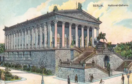 L209 Deutschland 1915 Feldpost 1. Weltkrieg Berlin Nationalgalerie Vintage Postkarte
