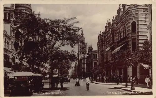 L248 Brasilien 1920 Avenida Rio Branco. Rio de Janeiro, Brasilien. alte postkarte