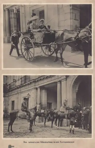 L094 Spanien König und Königin Vintage Postkarte