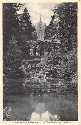 L219 Deutschland Wilhelmshöhe Herkules v d Plutogrotte Vintage Postkarte