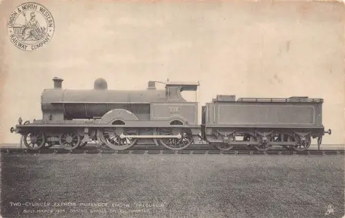 L373 Dampflokomotive 2 Zylinder Schnellzug Personenlok LNWR Postkarte