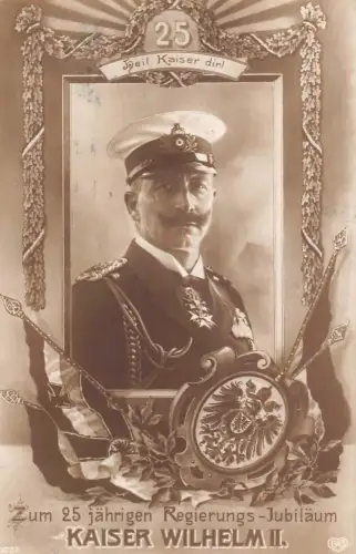 L094 Deutsches Königtum 1913 Kaiser Wilhelm 25 Jahre Postkarte