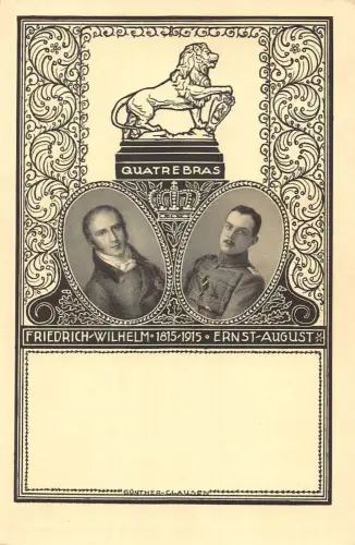 L094 Deutsches Königtum 1915 1. Weltkrieg Friedrich Wilhelm Ernst August Postkarte