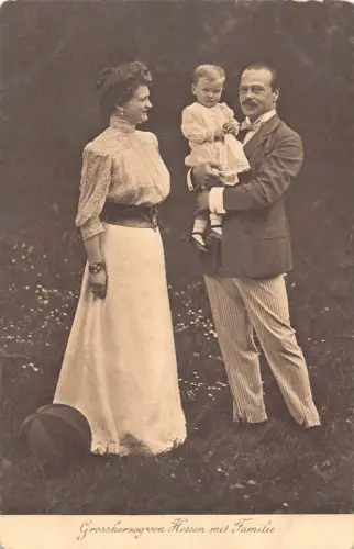 Großherzog von Hessen Ernst Ludwig und seine Familie Königtum Adel Vintage Postkarte