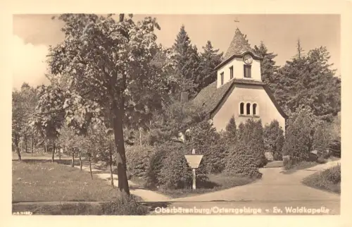 Deutschland Oberbaerenburg Osterzgebirge Kirche im Wald Vintage Postkarte