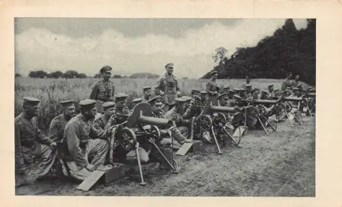 German Machine Gun Detachment 6 Captured Russian Guns Tirlancourt WWI Postkarte