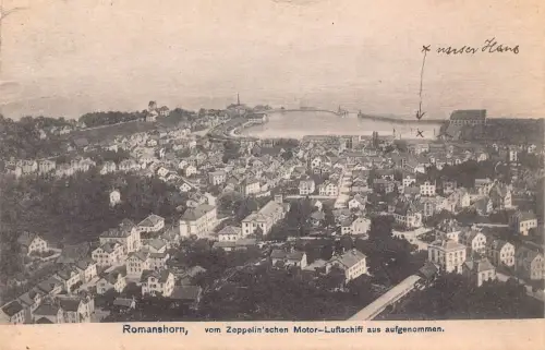 Schweiz 1907 Romanshorn Blick vom Zeppelin alte Postkarte
