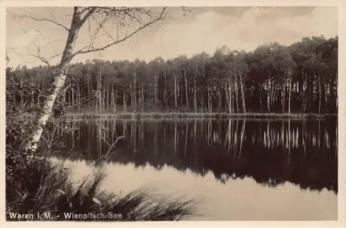 Deutschland 1930 Waren i M Wienpitsch See Vintage Postkarte