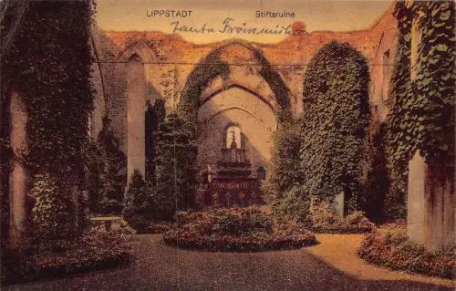 Deutschland 1919 Lippstadt Stiftsruine alte Feldpostkarte