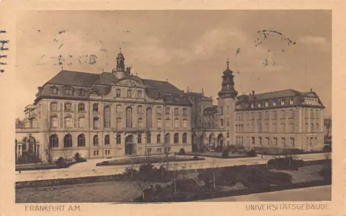 Deutschland 1920 Frankfurt a M Universitätsgebaeude Vintage Postkarte