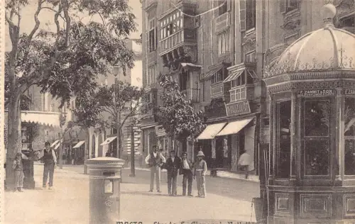 Malta Valletta Strada Giovanni F Zammit&Sohn Pavillon Briefkasten Laden Postkarte