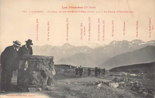 Frankreich Pyrenäen Luchon Berggipfel Vintage Postkarte