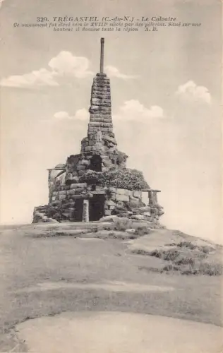 Frankreich Tregastel Le Calvaire Denkmal Vintage Postkarte