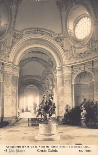 Frankreich Paris Palais des Beaux Arts Grande Galerie Skulptur Vintage Postkarte