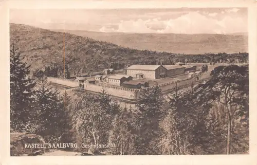 Deutschland Saalburg Gesamtansicht Vintage Postkarte