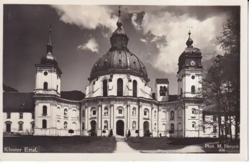 Deutschland Koster Ettal Kreuzgang Kloster RPPC Vintage Postkarte