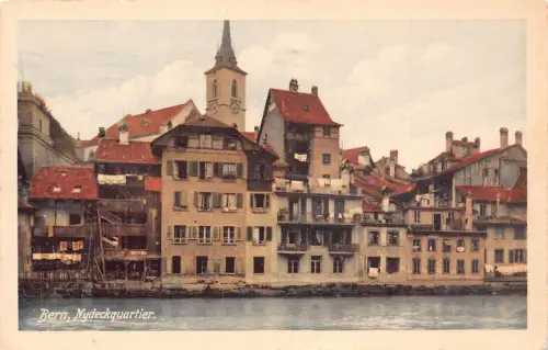 Schweiz Bern Nydeckquartier Nachbarschaft 1961 alte Postkarte