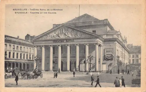 Belgien Brüssel Brüssel Theater der Wechselkutschen Vintage Postkarte