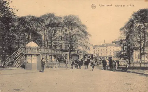 Belgien Charleroi Entree de la Ville Vintage Postkarte.