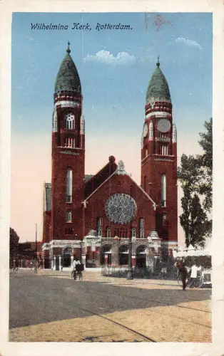 Niederlande 1926 Wilhelmina Kerk Rotterdam Kirche Vintage Postkarte