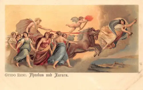 Kunstmythologie Phoebus und Aurora von Guido Reni Vintage Postkarte