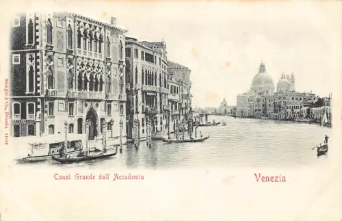 Italien Venedig Venezia Kanal Grande dall' Accademia Vintage Postkarte