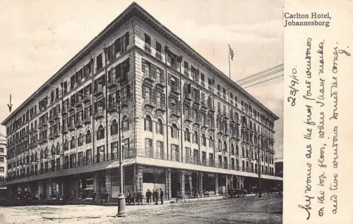 Südafrika Johannesburg 1910 Carlton Hotel Vintage Postkarte