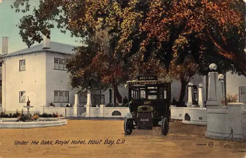 Südafrika Kapstadt Hout Bay unter den Eichen Royal Hotel Auto Postkarte