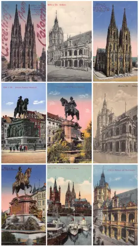 Deutschland Köln Kölner Dom und Denkmal Lot 9 Postkarten C334